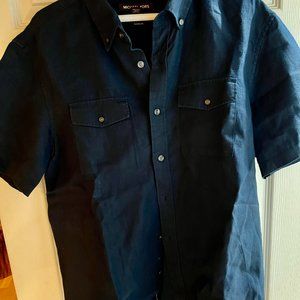 Michael Kors 100% Linen Casual Button Up Men’s Classic Fit SIze M